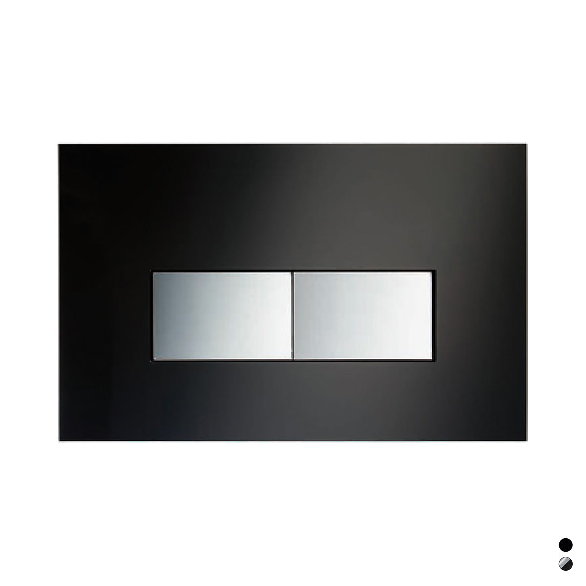 Mattschwarze Einbauspülkastenplatte