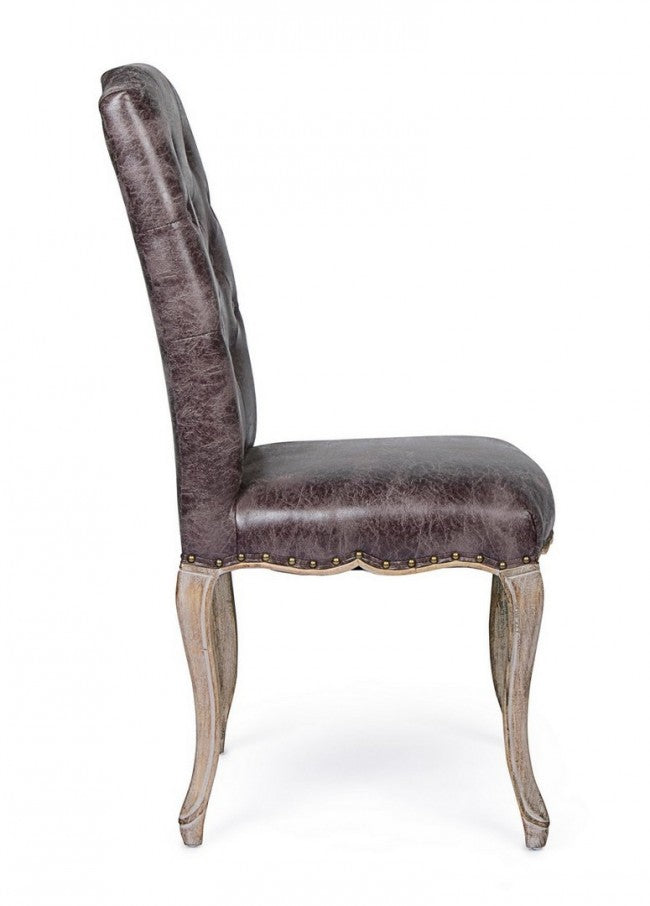 Klassischer Stuhl Holz Stoff Diva cm 51 x 53 x 99