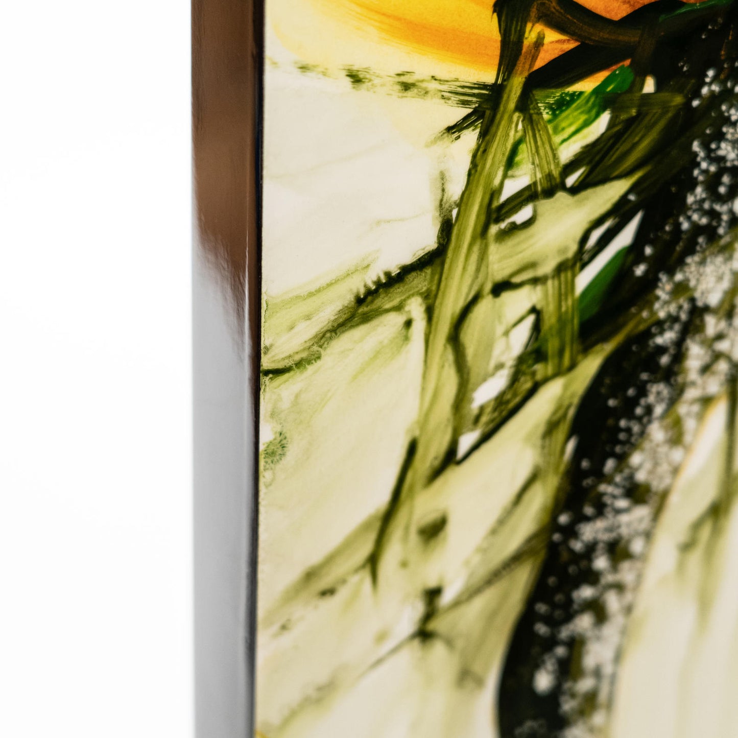 Dekorplatte mit gelbem Holzfinish 60x120x4 cm