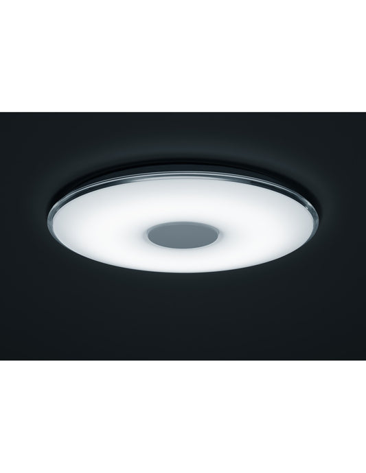LED-Deckenleuchte Tokio, dimmbar, Nachtlichteffekt, Ø60 cm, weiß, Trio-Beleuchtung