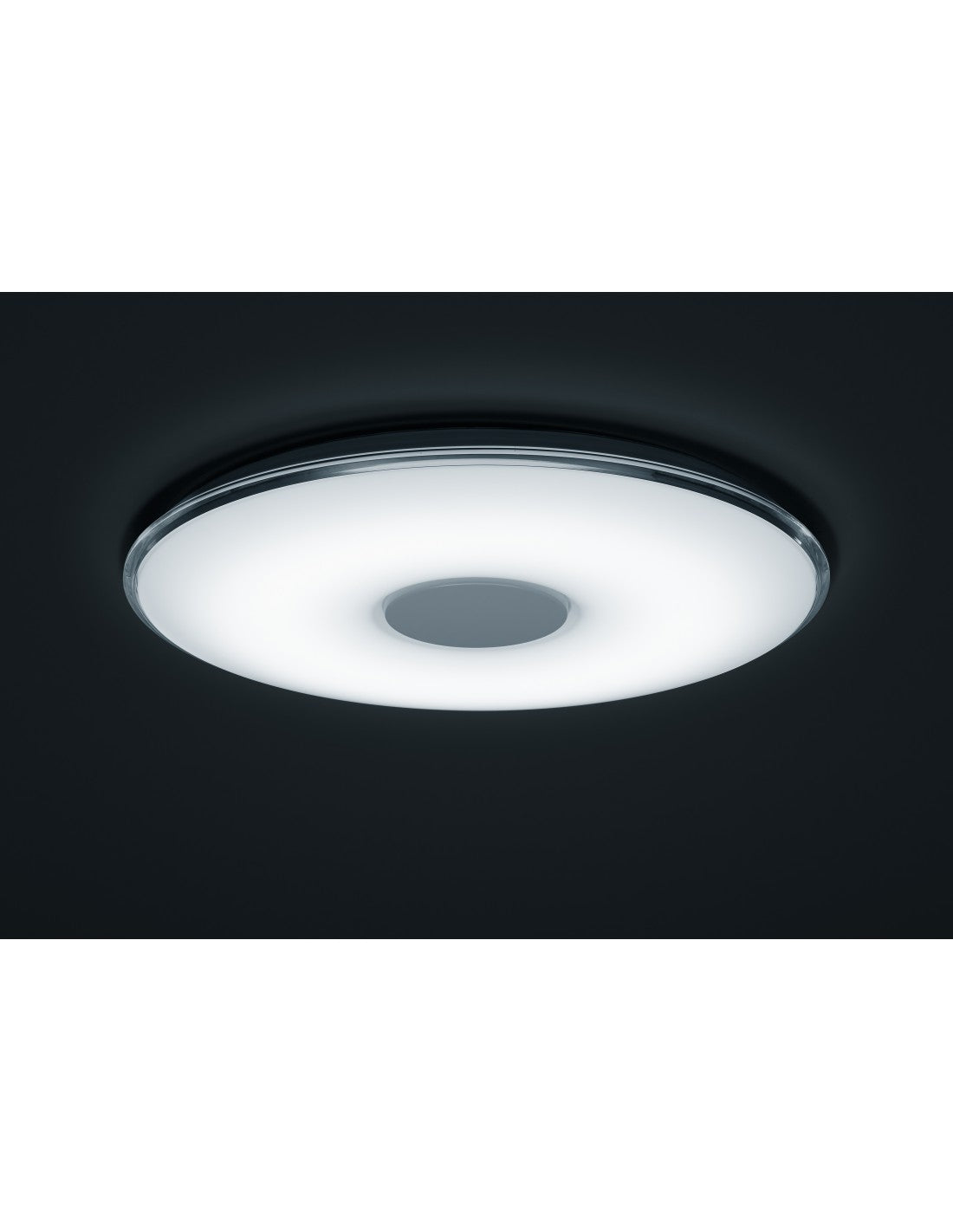 LED-Deckenleuchte Tokio, dimmbar, Nachtlichteffekt, Ø60 cm, weiß, Trio-Beleuchtung