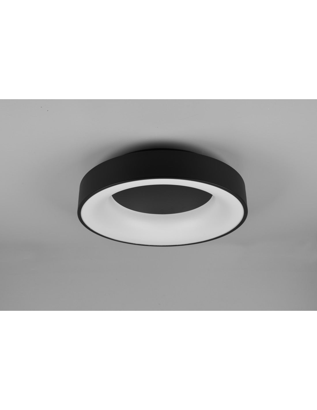 Girona LED-Deckenleuchte 27 W Dimmbar Schwarz Ø45 cm Trio Lighting