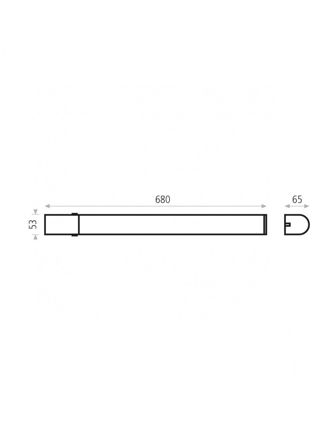 Weißer rechteckiger Led-Badezimmerspiegel mit Applikation Garona IP44 ACB
