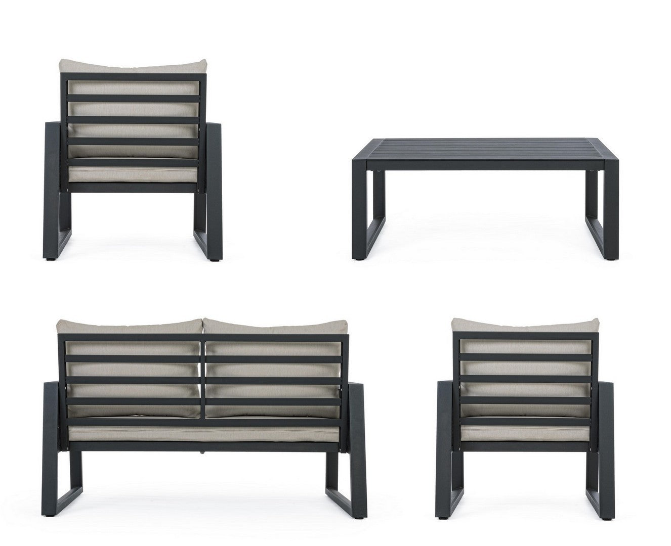 Captiva Anthrazit Garten-Lounge-Set