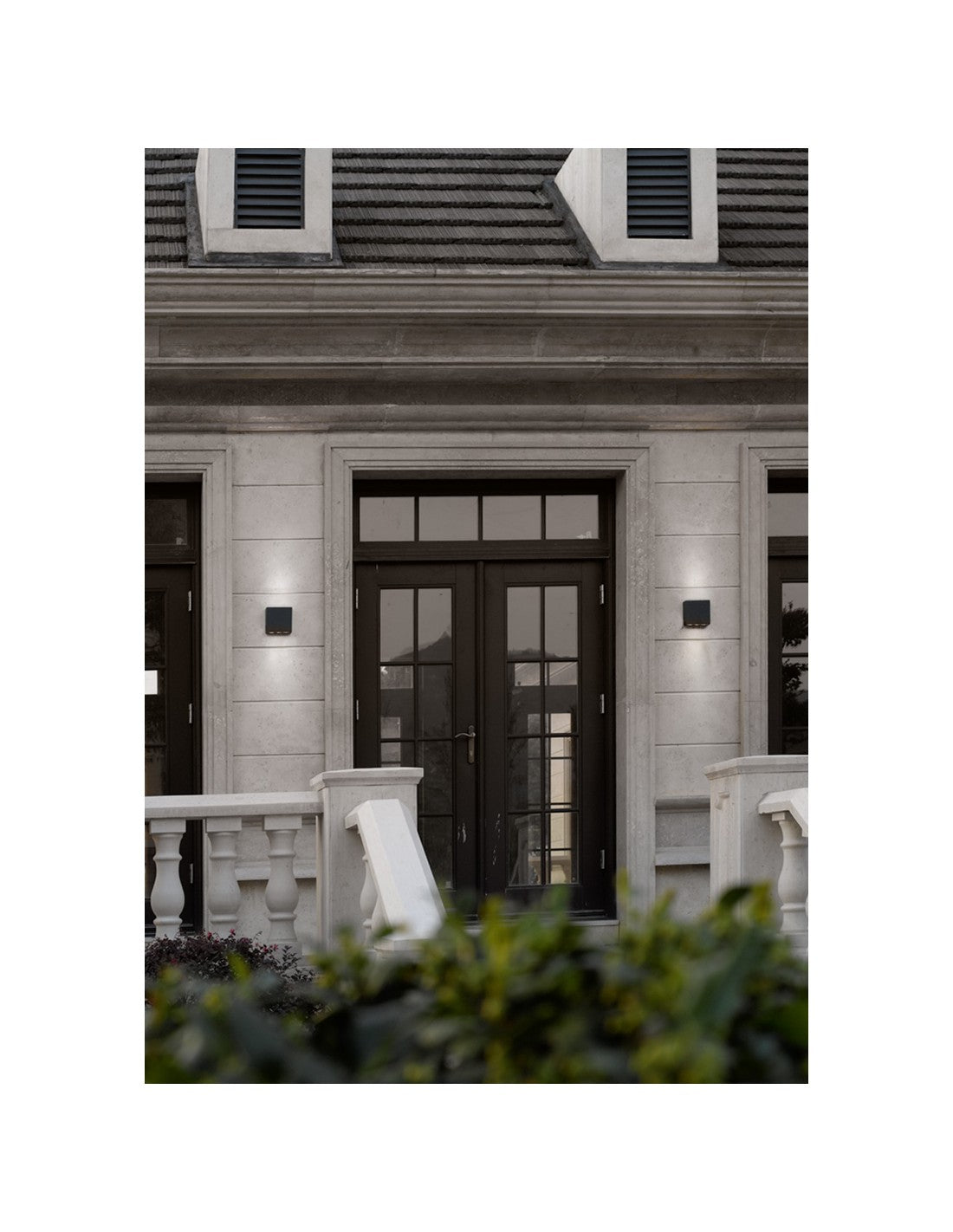 Quadratische Wandleuchte Thames Led Double Emission IP54 Anthrazit 14x14 cm Trio Lighting