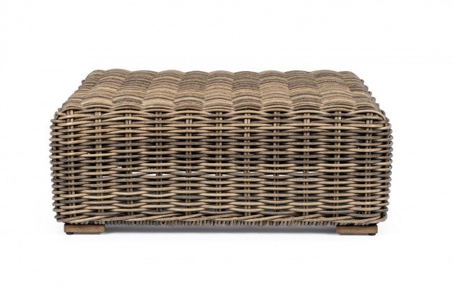 Couchtisch aus Aluminium und synthetischer Faser im Naturstil 83x83