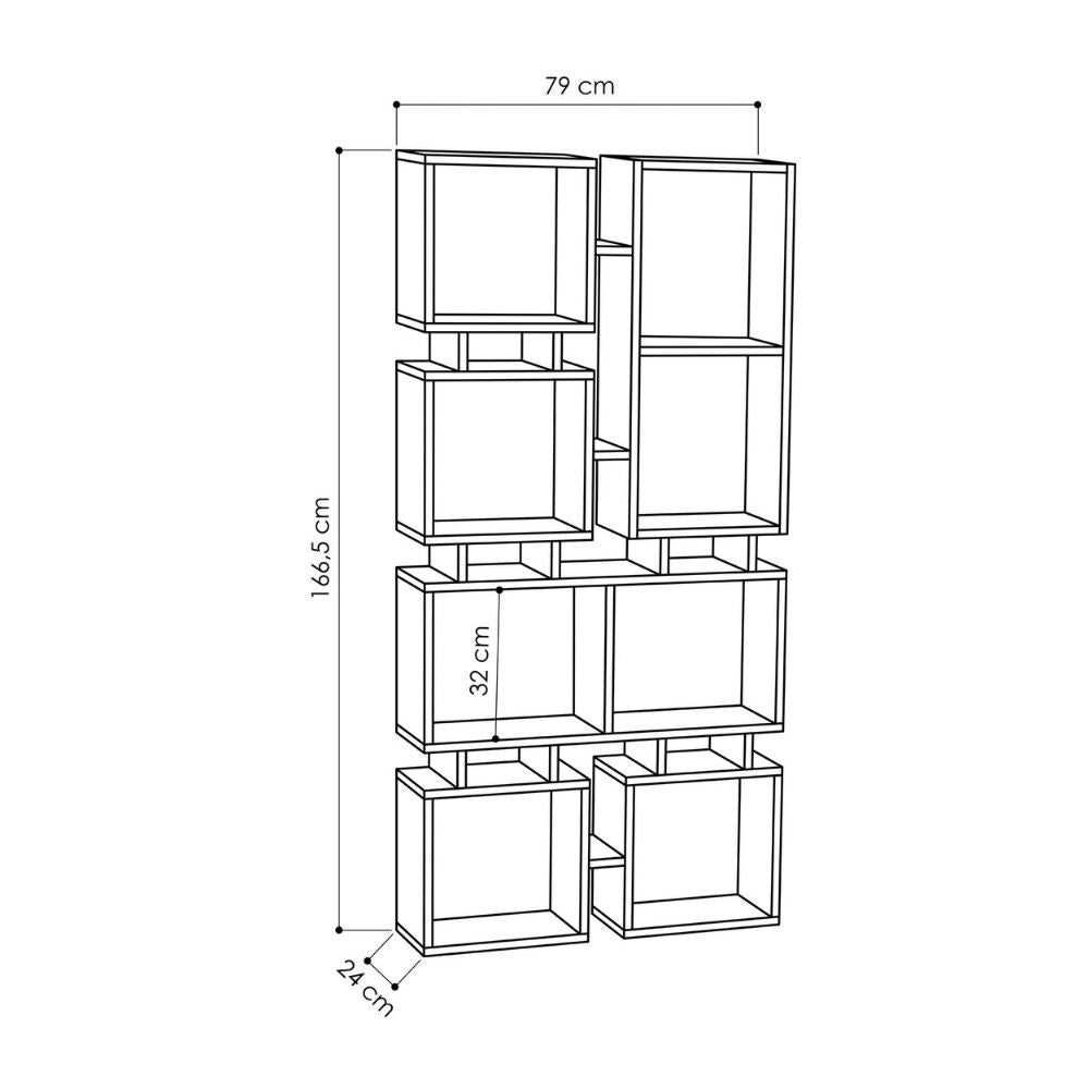Bifacci-Bibliothek Rail Folora 79x166, 5