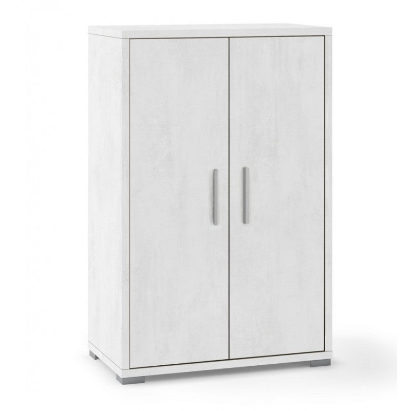 Mehrzweckschrank zwei Türen Weiß Oxid 71x41x h110 cm