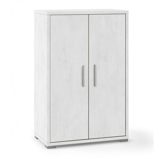 Mehrzweckschrank zwei Türen Weiß Oxid 71x41x h110 cm