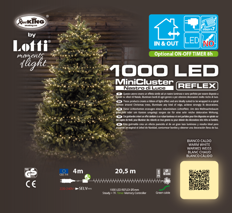 MiniCluster 1000 warmweiße LEDs 20,5m
