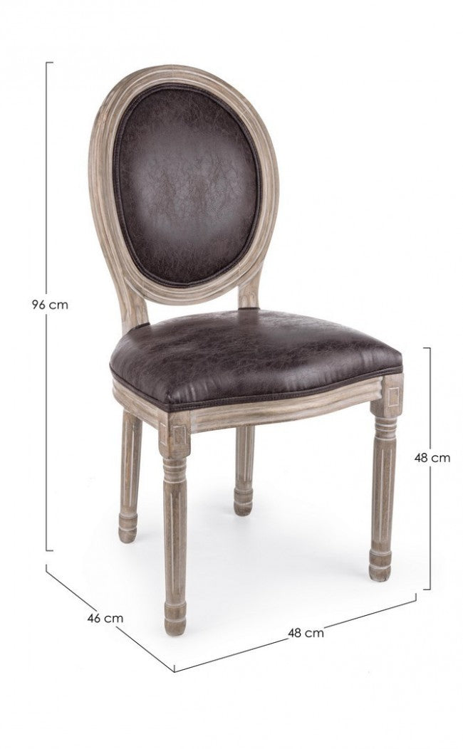 Sedia MATHILDE, klassisches Holz, beschichtes Holz, 96h cm