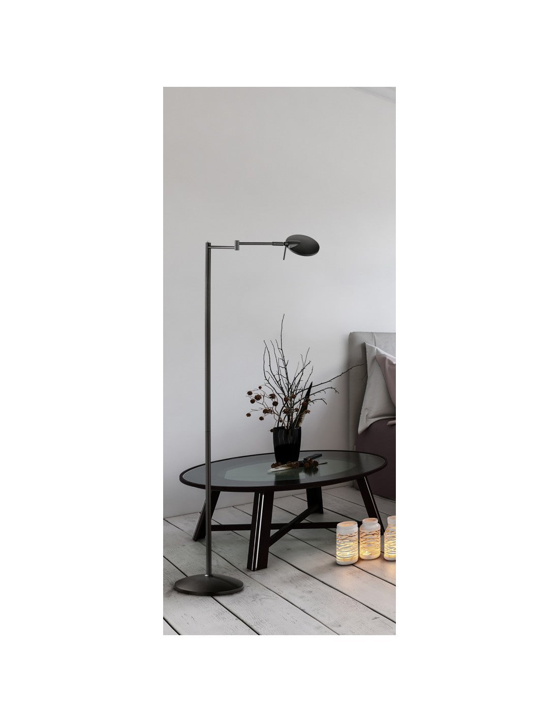 Kazan-Black-Led Touch Dimmable H121 cm Light Fading H121