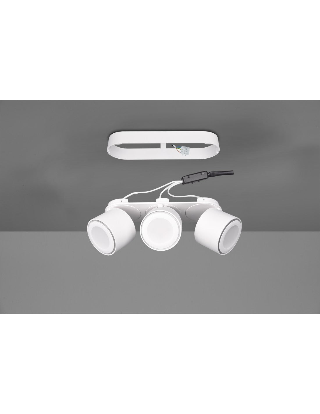 Deckenleuchte 3 Spot Double LED Emission L27 cm Taurus White Trio Lighting