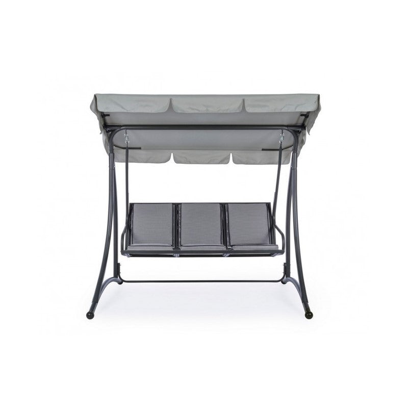 Stahlschaukel drei Plätze Anthrazit GRÜN 190x120x h185 cm