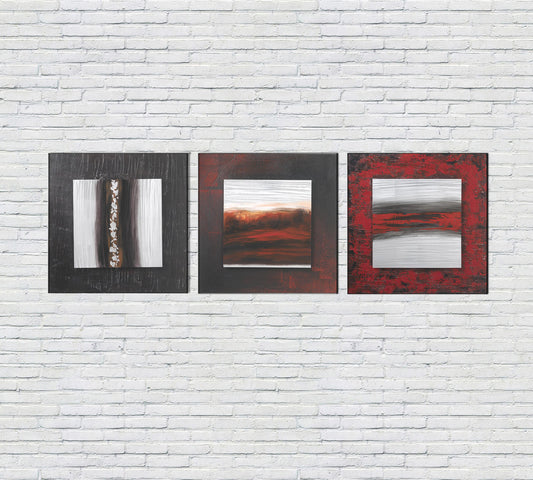 Öl auf mehrfarbiger Leinwand und Holzrahmen 80x80 cm