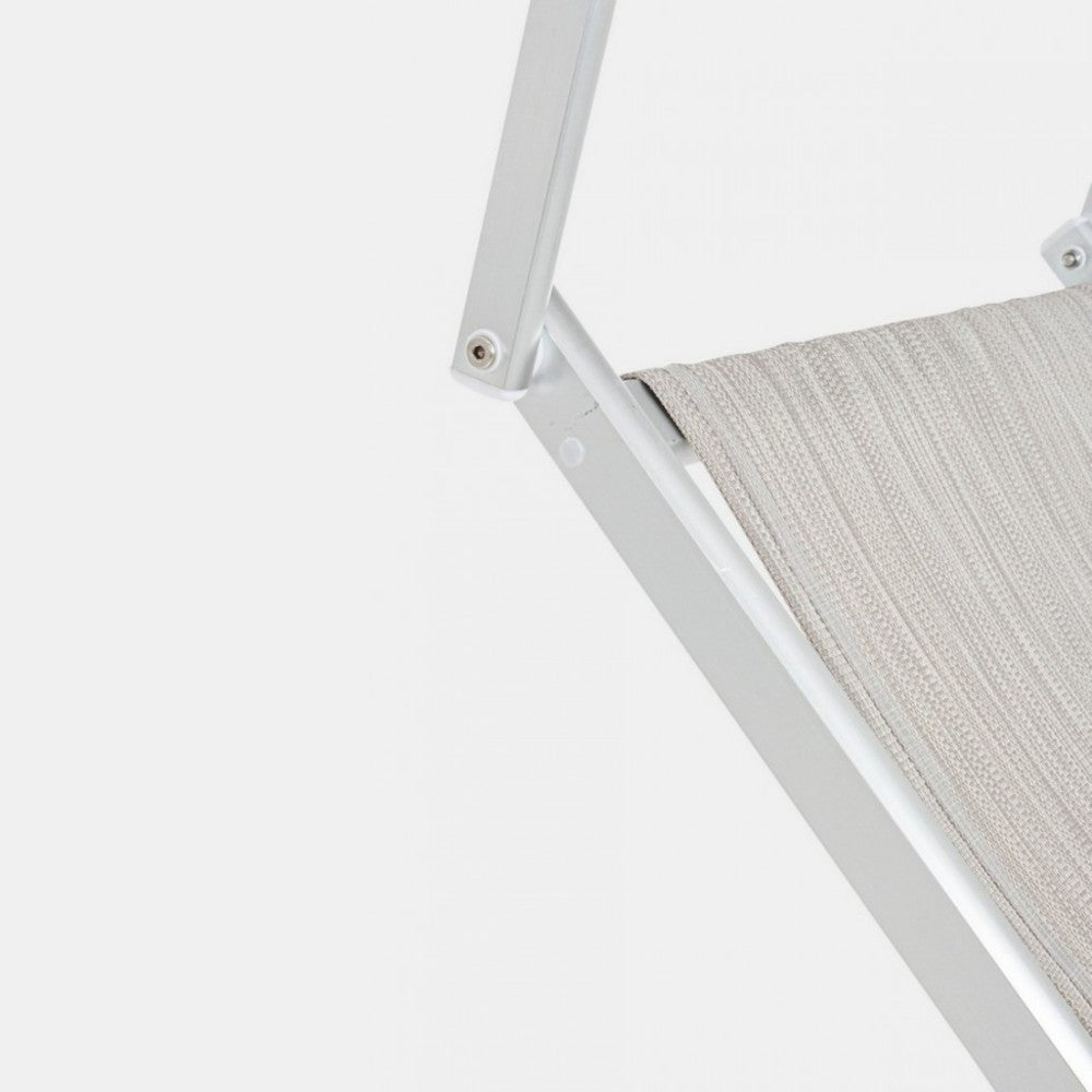 OCEAN klappbare Sonnenliege aus grauem Aluminium