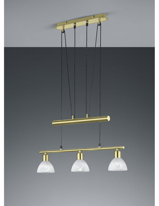 Aufhängung Moderne 3 Lichter Balancer Levisto Messing Trio Beleuchtung