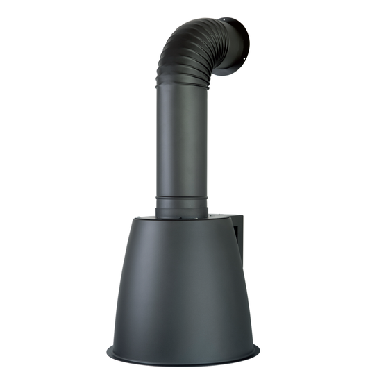 Ansaugluft URBAN LUX PARETE aus Stahl mit brunkiertem Stahl, cm Ø49,