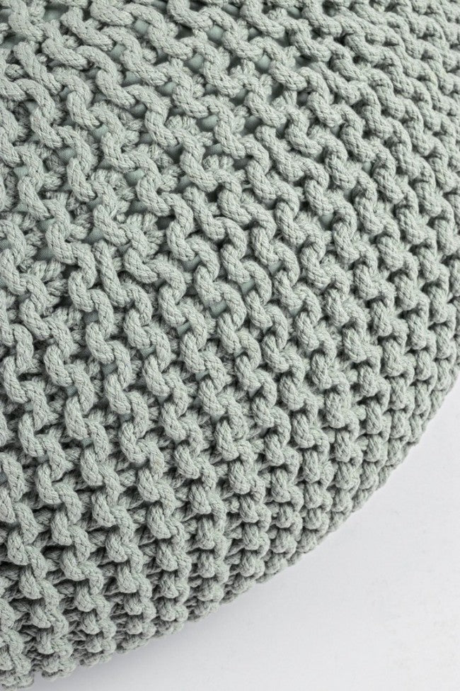 Geflochtener Pouf Mint Bizotto cm 80