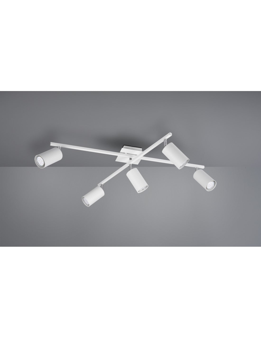 Deckenleuchte 5 verstellbare Spot-Zylinderstrahler Marley White Trio Lighting
