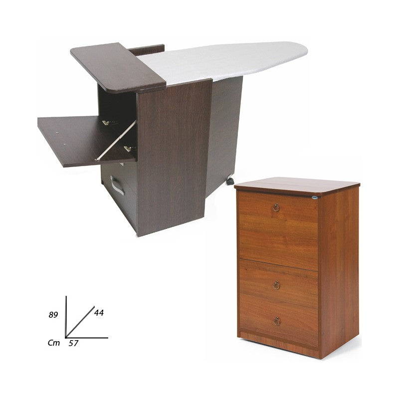 Mobiles Bügelschiff Noce Antisches Holz, Nobilat 3 Kassetten, 44x57xH.89