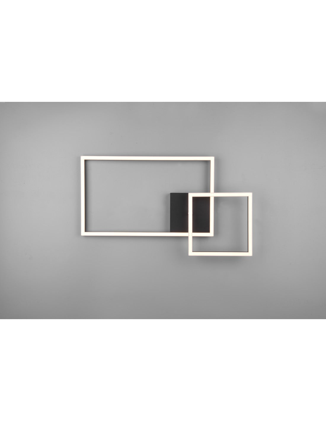 Verstellbare quadratische Deckenleuchte, LED-Dimmer, Pan, Schwarz, Trio-Beleuchtung