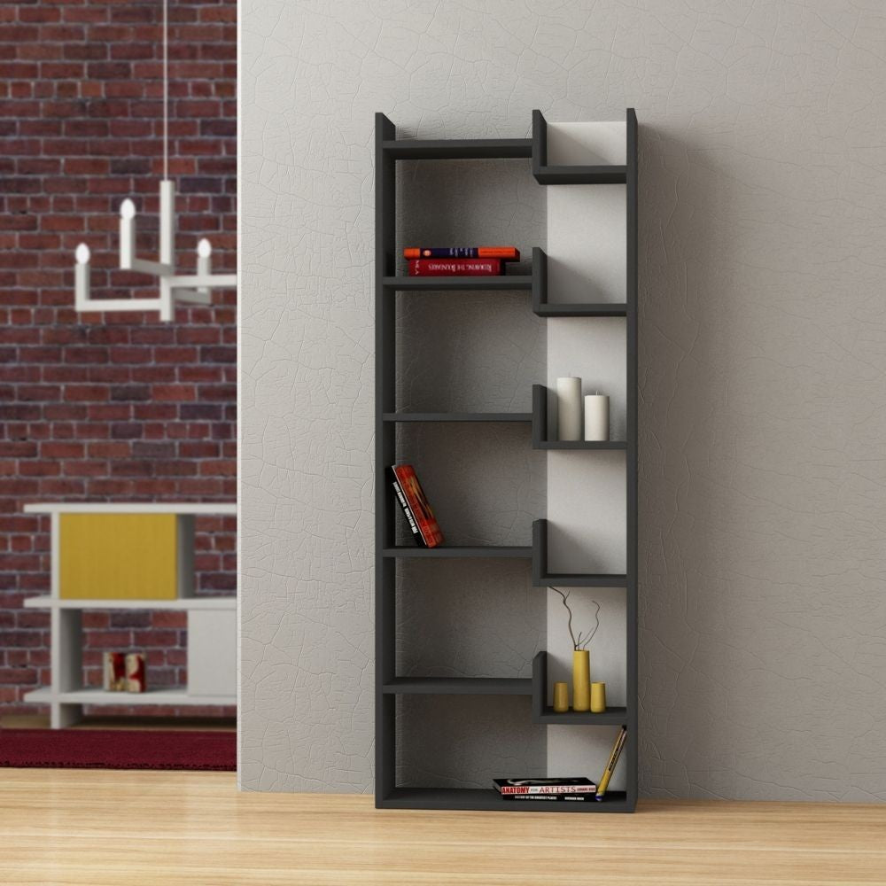 Oppa anthrazit Bücherregal weiß 60x162