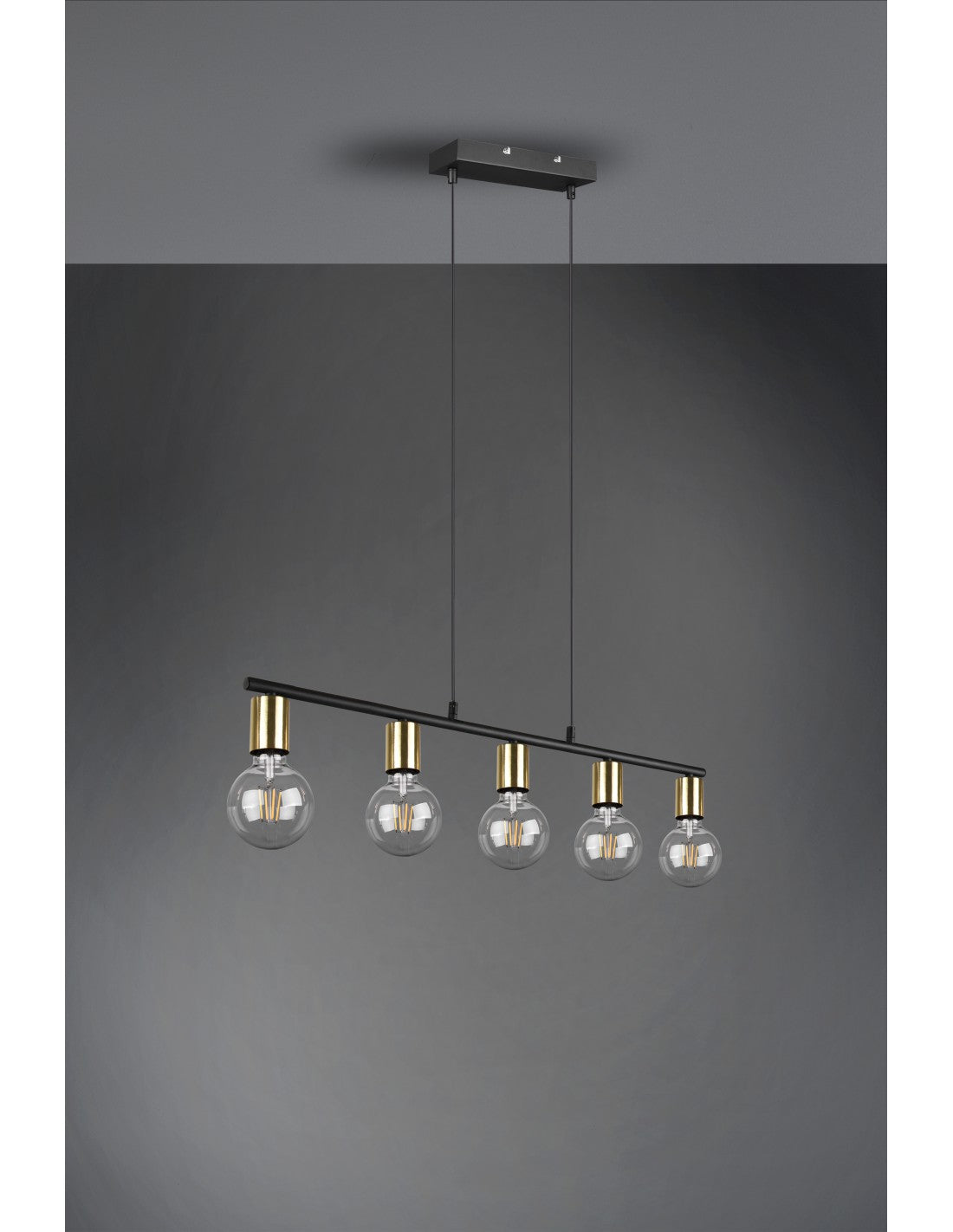 Pendelleuchte 5xE27 Vannes Messing L82 cm Trio Lighting