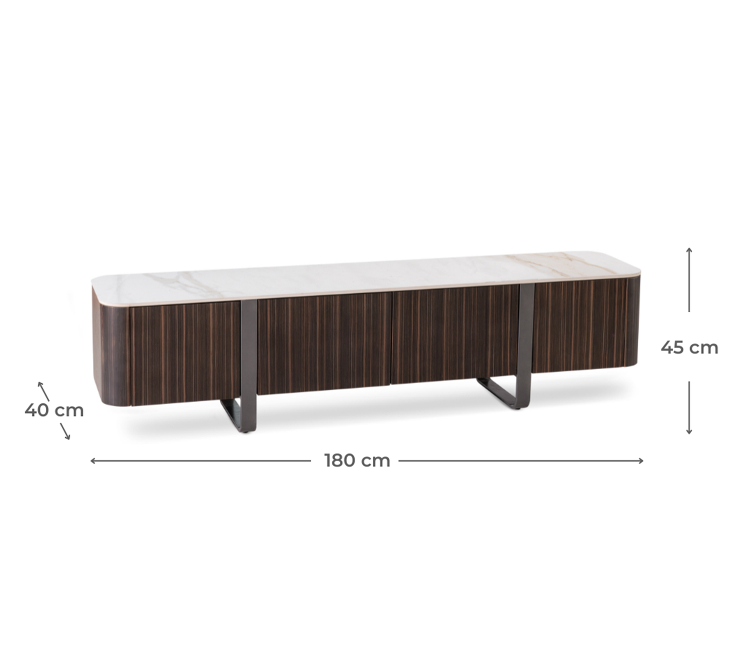 TV-TV-Fernseher 40 cm x 180 cm H.45 cm