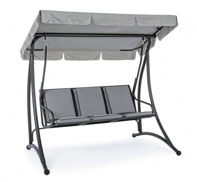 Stahlschaukel drei Plätze Anthrazit GRÜN 190x120x h185 cm