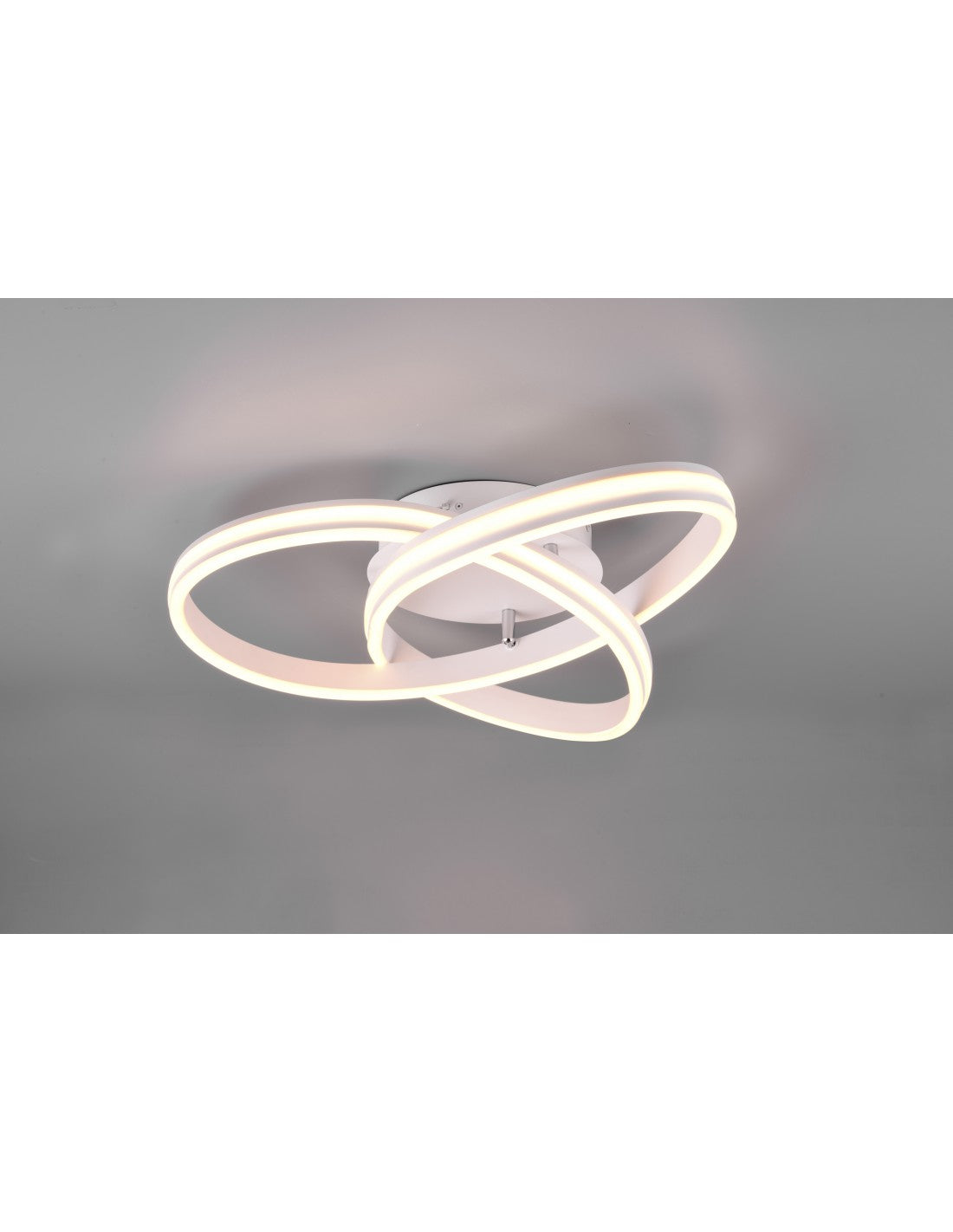 Moderne Vortice Deckenleuchte Yara White Led Dimmer Trio Lighting