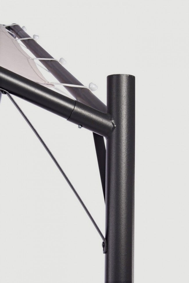 Kuppel-Gartenpavillon anthrazitgrau 3,5x3,5xh 260 cm